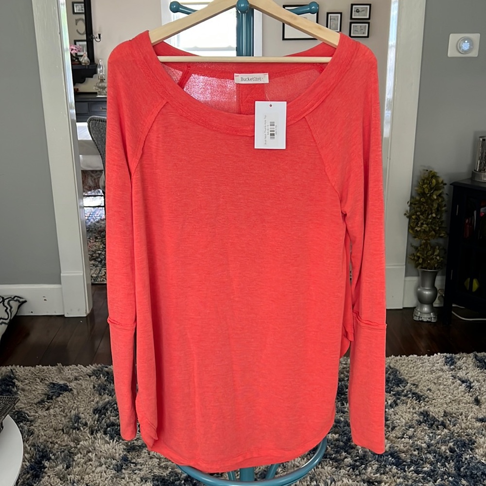 Coral tunic top